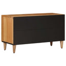 vidaXL TV szekrény ajtóval Természetes 80 x 33 x 46 cm Tömör Mangófát