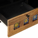 vidaXL TV szekrény fiókkal Természetes 100 x 33 x 46 cm Tömör Mangófát