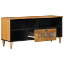 vidaXL TV szekrény fiókkal Természetes 100 x 33 x 46 cm Tömör Mangófát