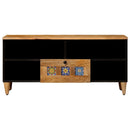 vidaXL TV szekrény fiókkal Természetes 100 x 33 x 46 cm Tömör Mangófát