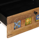 vidaXL TV szekrény fiókkal Természetes 80 x 33 x 46 cm Tömör Mangófát