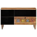 vidaXL TV szekrény fiókkal Természetes 80 x 33 x 46 cm Tömör Mangófát