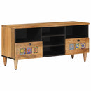 vidaXL TV szekrény fiókkal Természetes 100 x 33 x 46 cm Tömör Mangófát