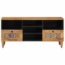 vidaXL TV szekrény fiókkal Természetes 100 x 33 x 46 cm Tömör Mangófát