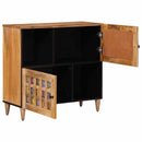 vidaXL Széf tárolóval Természetes 80 x 33 x 75 cm Tömör Mangófát