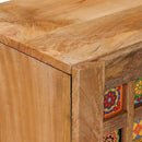 vidaXL Széf polcokkal Természetes 90 x 33 x 75 cm Tömör Mangófát