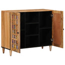 vidaXL Széf polcokkal Természetes 90 x 33 x 75 cm Tömör Mangófát