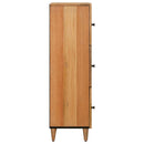 vidaXL Magasfiú tárolóval Természetes 40 x 33 x 110 cm Tömör Mangófát
