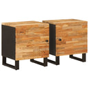 vidaXL Éjjeliszekrény 2 pcs Barna 40 x 33 x 46 cm Tömör Mangófát