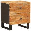 vidaXL Éjjeliszekrény 2 pcs Barna 40 x 33 x 46 cm Tömör Mangófát