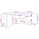 vidaXL TV szekrény tárolóval Barna 105 x 33 x 46 cm Tömör Mangófát