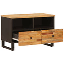 vidaXL TV szekrény tárolóval Barna 70 x 33 x 46 cm Tömör Mangófát