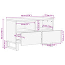 vidaXL TV szekrény tárolóval Barna 70 x 33 x 46 cm Tömör Mangófát