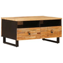 vidaXL Dohányzóasztal fiókkal Barna 80 x 54 x 40 cm Tömör Mangófát