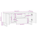vidaXL TV szekrény polcokkal Barna 105 x 33 x 46 cm Tömör Mangófát