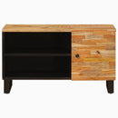 vidaXL TV szekrény polcokkal Barna 80 x 33 x 46 cm Tömör Mangófát