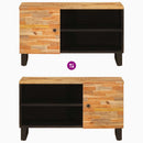 vidaXL TV szekrény polcokkal Barna 80 x 33 x 46 cm Tömör Mangófát