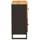 vidaXL Oldalsó szekrény tárolóval Barna 80 x 33 x 75 cm Tömör Mangófát