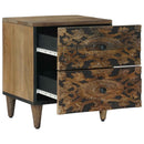 vidaXL Éjjeliszekrény fiókkal Barna 40 x 33,5 x 46 cm Tömör Mangófát