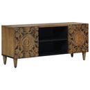 vidaXL TV szekrény tárolóval Barna 105 x 33,5 x 46 cm Tömör Mangófát