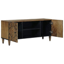 vidaXL TV szekrény tárolóval Barna 105 x 33,5 x 46 cm Tömör Mangófát