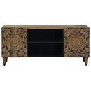 vidaXL TV szekrény tárolóval Barna 105 x 33,5 x 46 cm Tömör Mangófát