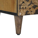 vidaXL TV szekrény tárolóval Barna 70 x 33,5 x 46 cm Tömör Mangófát