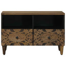 vidaXL TV szekrény tárolóval Barna 70 x 33,5 x 46 cm Tömör Mangófát
