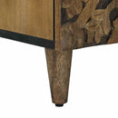 vidaXL TV szekrény fiókkal Barna 105 x 33,5 x 46 cm Tömör Mangófát