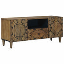 vidaXL TV szekrény fiókkal Barna 105 x 33,5 x 46 cm Tömör Mangófát
