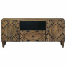 vidaXL TV szekrény fiókkal Barna 105 x 33,5 x 46 cm Tömör Mangófát