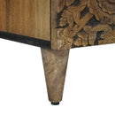 vidaXL TV szekrény fiókkal Barna 80 x 33,5 x 46 cm Tömör Mangófát