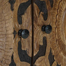 vidaXL Széf tárolóval ajtóval Barna 60 x 33,5 x 75 cm Tömör Mangófát