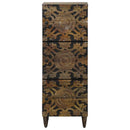 vidaXL Magas Tálca polcokkal Barna 40 x 33,5 x 110 cm Tömör Mangófát