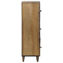 vidaXL Magas Tálca polcokkal Barna 40 x 33,5 x 110 cm Tömör Mangófát