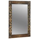 vidaXL Fali tükör Walnut barna 70 x 50 cm Szerelt fa és Üveg