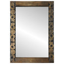 vidaXL Fali tükör Walnut barna 70 x 50 cm Szerelt fa és Üveg