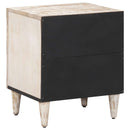 vidaXL Éjjeliszekrény 2 pcs Fehér 40 x 33,5 x 46 cm Tömör Mangófát