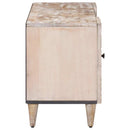 vidaXL TV szekrény tárolóval Fehér 105 x 33,5 x 46 cm Tömör Mangófát