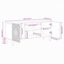 vidaXL TV szekrény tárolóval Fehér 105 x 33,5 x 46 cm Tömör Mangófát