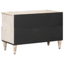 vidaXL TV szekrény tárolóval Fehér 70 x 33,5 x 46 cm Tömör Mangófát