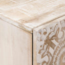 vidaXL Tároló Szekrény Fehér 60 x 33,5 x 75 cm Tömör Mangófát