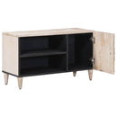 vidaXL TV szekrény polcokkal Fehér 80 x 31,5 x 46 cm Tömör Mangófát
