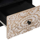 vidaXL TV szekrény fiókkal Fehér 100 x 33,5 x 46 cm Tömör Mangófát