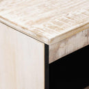 vidaXL Széf tárolóval ajtóval Fehér 60 x 33,5 x 75 cm Tömör Mangófát