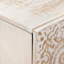 vidaXL Széf tárolóval ajtóval Fehér 60 x 33,5 x 75 cm Tömör Mangófát