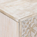 vidaXL Széf polcokkal tárolóval Fehér 90 x 33,5 x 75 cm Tömör Mangófát
