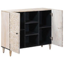 vidaXL Széf polcokkal tárolóval Fehér 90 x 33,5 x 75 cm Tömör Mangófát