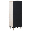 vidaXL Magas Tálca polcokkal Fehér 40 x 33,5 x 110 cm Tömör Mangófát