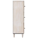 vidaXL Magas Tálca polcokkal Fehér 40 x 33,5 x 110 cm Tömör Mangófát